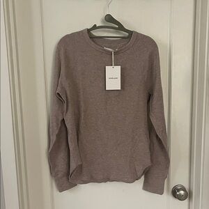 Everlane Taupe Thermal Crewneck Sweater NWT